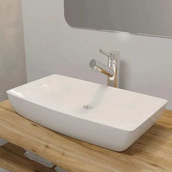 Mälaren Sink 71x39cm Hvid Keramik