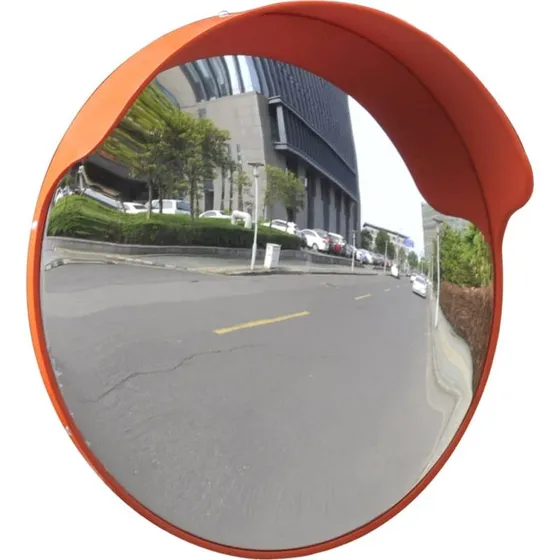 vidaXL konvekst trafikspejl 45 cm orange PC plast udendørs