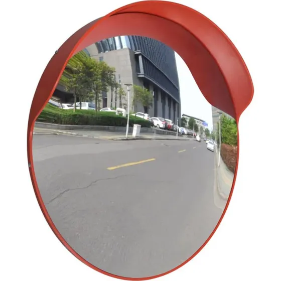 vidaXL konvekst trafikspejl 60 cm orange PC plast udendørs