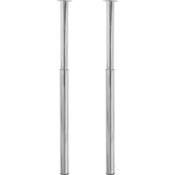 vidaXL teleskopiske bordben i krom 710-1100 mm (2 stk)