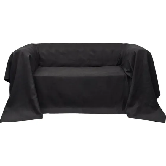 vidaXL sofabetræk 210x280 cm mikroruskind antracitgrå