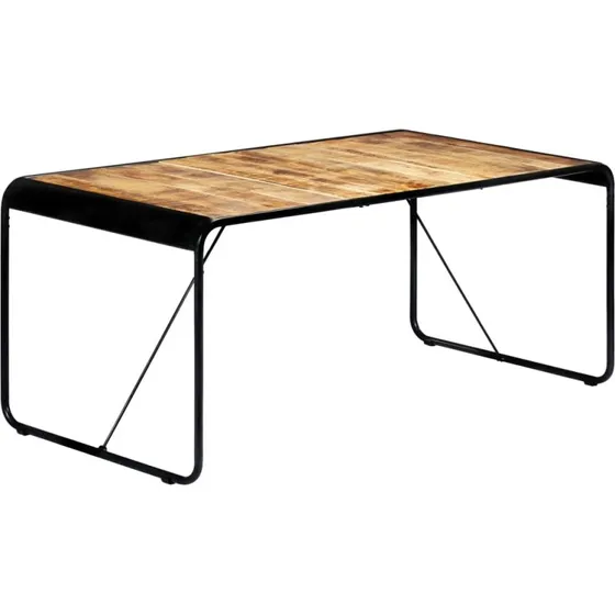 vidaXL Spisebord 180x90x76 cm massivt ru mangotræ