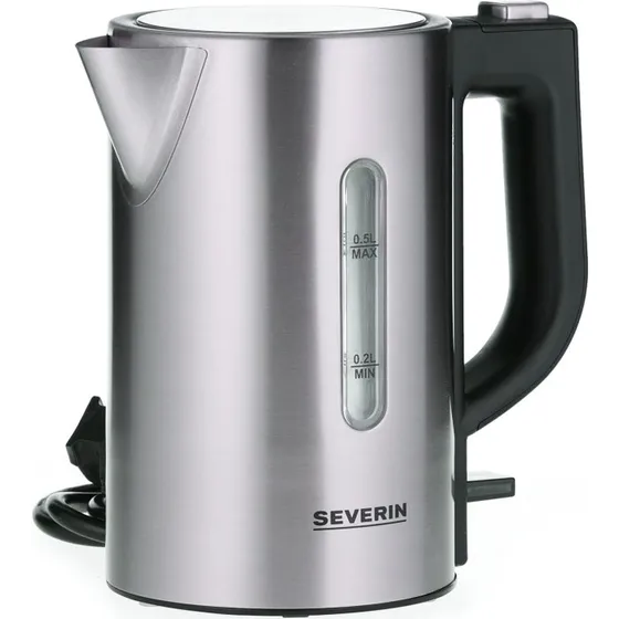 Severin WK3647 Rejsekedel 0,5 l rustfri, 1100W, 115/230V