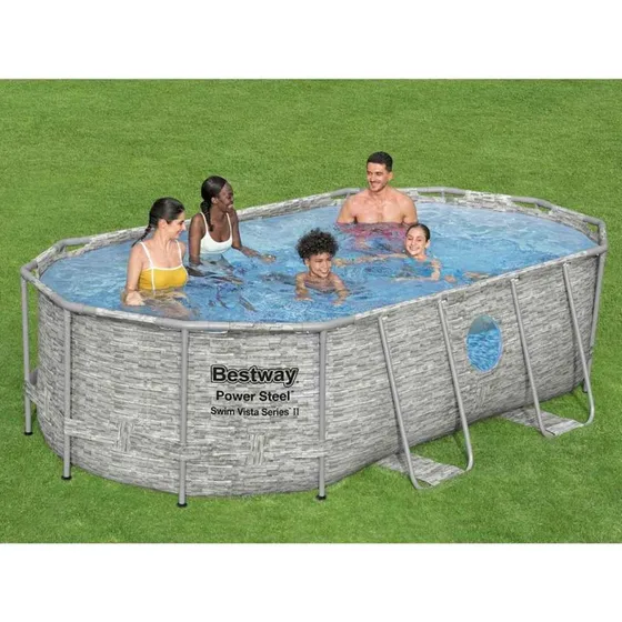 Bestway Power Steel Swimmingpoolsæt 427x250x100 cm