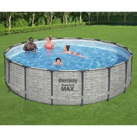 Bestway Power Steel Swimmingpool 488x122 cm rund