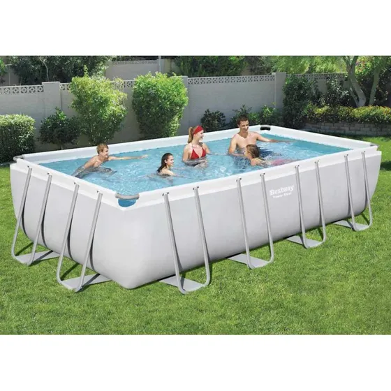 Bestway Power Steel Swimmingpool 549x274x122 cm rektangulær