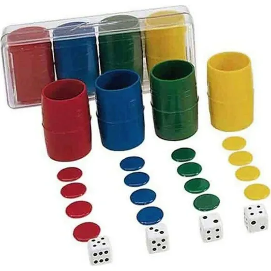 Cayro Bæger med Parcheesi-brikker i plastik