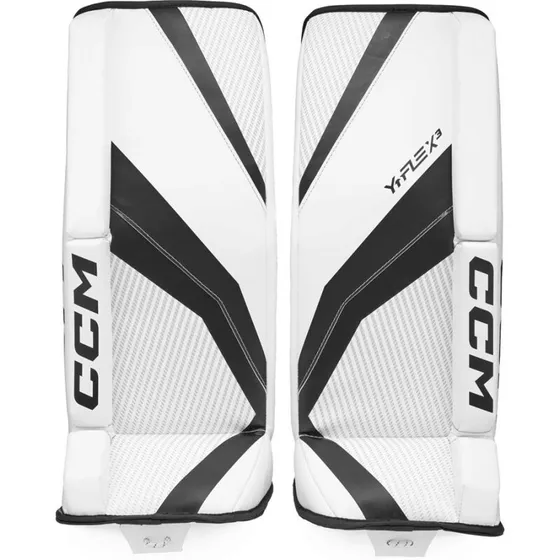 CCM Målmandsbenskinner YTflex 3 Hvid/Sort