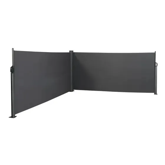 HORTUS Udtrækssejl Dobbelt 140x600 cm Antracitgrå