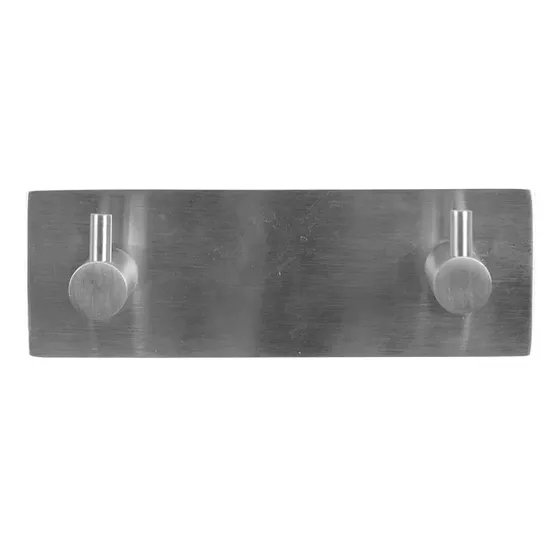 Home-it Knagerække-tap med 2 knage, rustfri stål, 120x40 mm