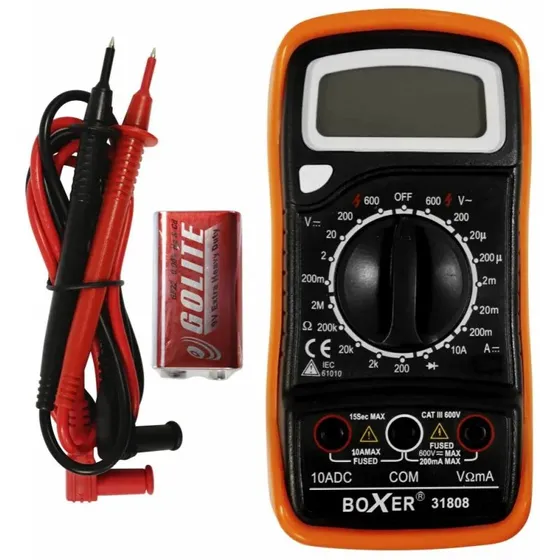 Boxer Multimeter digital, 600V AC/DC, CE-godkendt