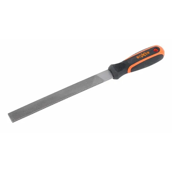 Boxer Halvrund Fil 200 mm, Krom-vanadium, TPR-Greb, Orange/Sort