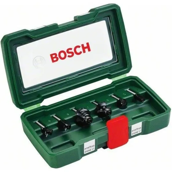 Bosch Fræsesæt 6 dele, 6 mm skaft, chromsalt