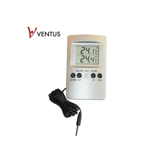 Ventus WA110 Digitalt Inde/Ude Termometer, Sølv