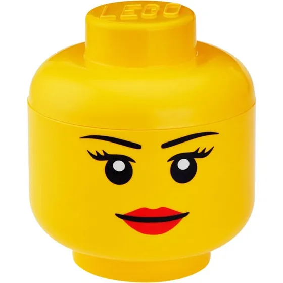 LEGO Opbevaringshoved, gul, stor, pige