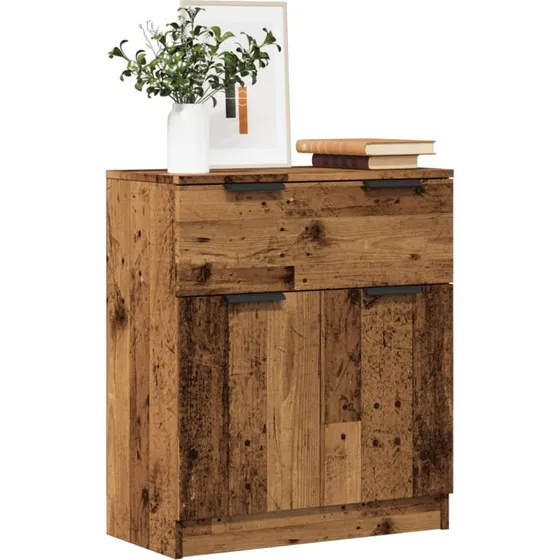 vidaXL Skænk 60x30x70 cm Konstrueret Træ Antikt Trælook