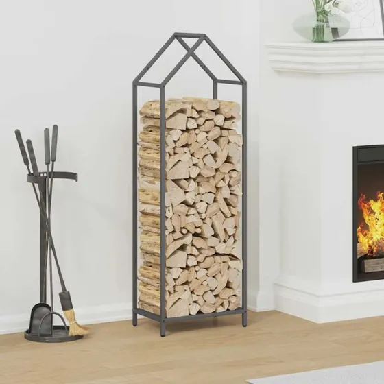 vidaXL Brændestativ 40x25x120 cm koldvalset stål antracitgrå