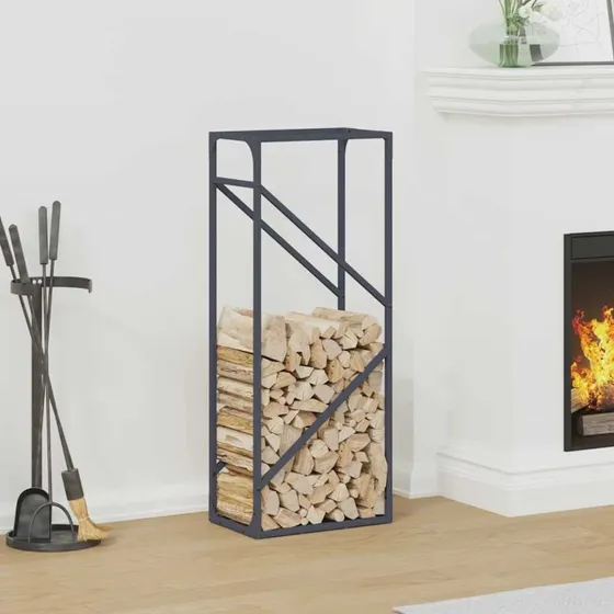 vidaXL Brændestativ 40x25x100 cm koldvalset stål antracitgrå