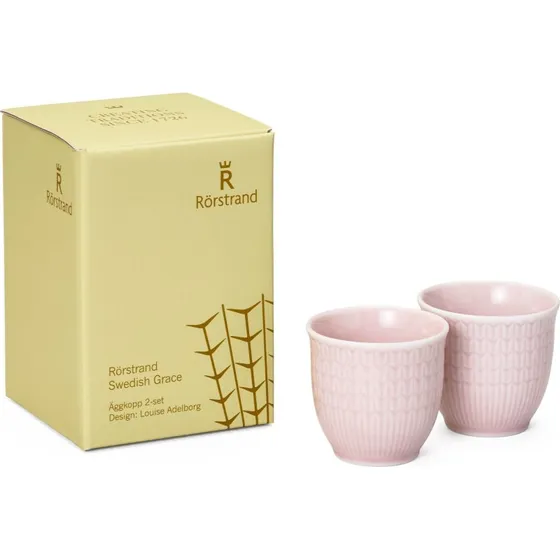 Rörstrand Swedish Grace æggebæger, rose, 2 stk.
