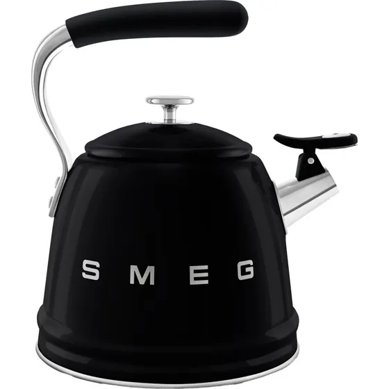 Smeg Vandkedel 2,3 L med fløjte, sort
