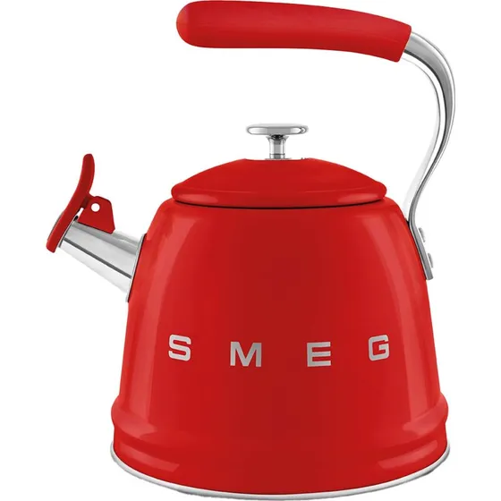 Smeg 50's Style Vandkedel 2,3 L med Fløjte, Rød