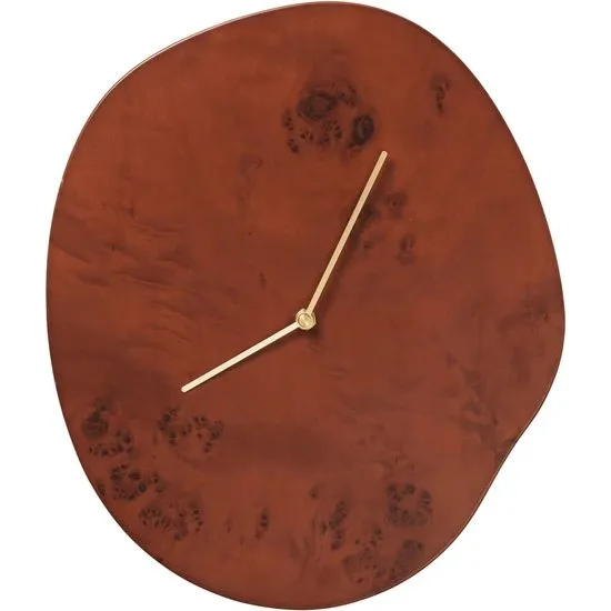 Ferm Living Melt vægur, brun, 33 cm, FSC®-certificeret masertræ