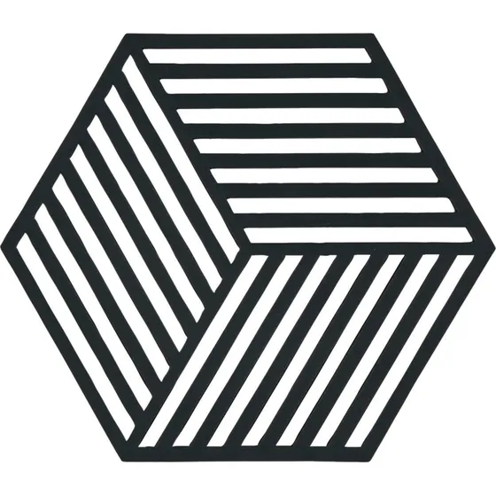 Zone Denmark Hexagon Grydelapper 16 cm Sort