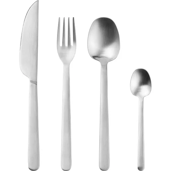 Broste Copenhagen Nordic Bistro 16-del bestiksæt, rustfrit stål, mat satin