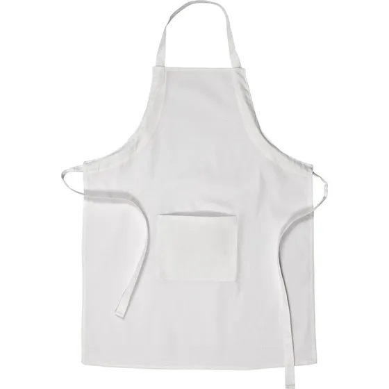 Forklæde Til Voksne, Hvid, M-XL, 84x65 cm, 100% Bomuld