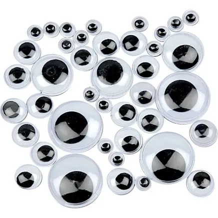 Creativ Company Rulleøjne, 6-20 mm, 1100 stk., uden klæb