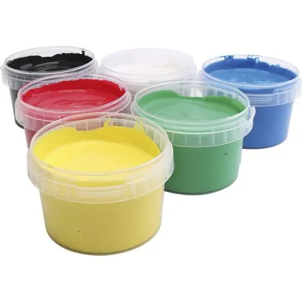 PRIMO Fingermaling, 6x250 ml, ass. farver