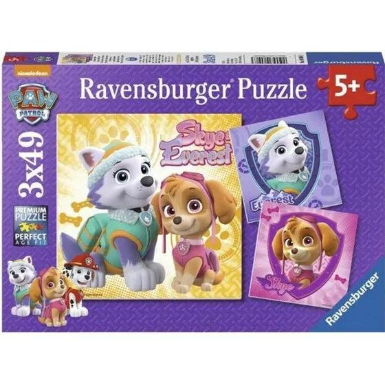 Ravensburger Puslespil Paw Patrol Skye & Everest, 3×49 brikker