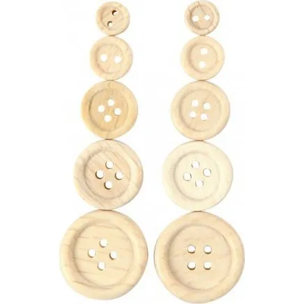 Træknapper 8-23 mm, 440 stk – Assorteret