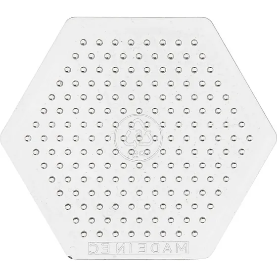 Perleplade - Sekskant - Klar - 7 cm