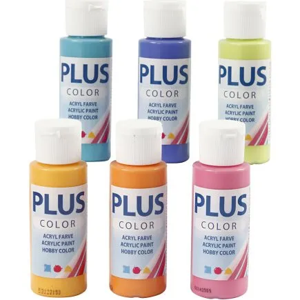 Plus Color Hobbymaling 6x60ml, farveblanding