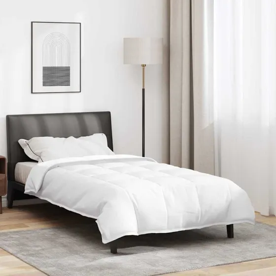 vidaXL 2-i-1 Dyne Hvid 155 x 200 cm Fjer