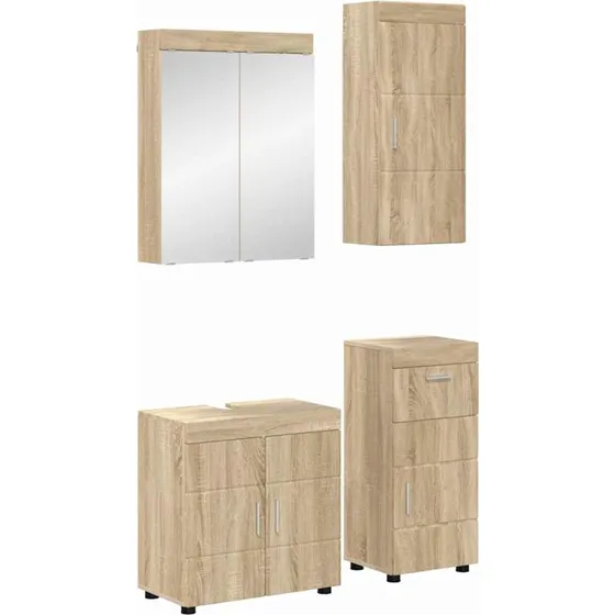 vidaXL TULUM Badeværelsesmøbel Sæt Sonoma Eg 60x34x63 cm