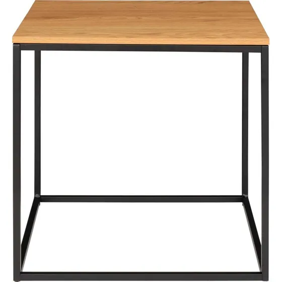 House Nordic Vita Hjørnebord, natur melamin & sort stål, 45x45 cm
