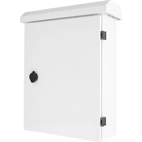 Deltaco Udendørs Vægskab med Lås 350x140x450mm, Hvid