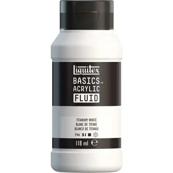 Liquitex Basics Fluid Akrylmaling Titanium White 118 ml