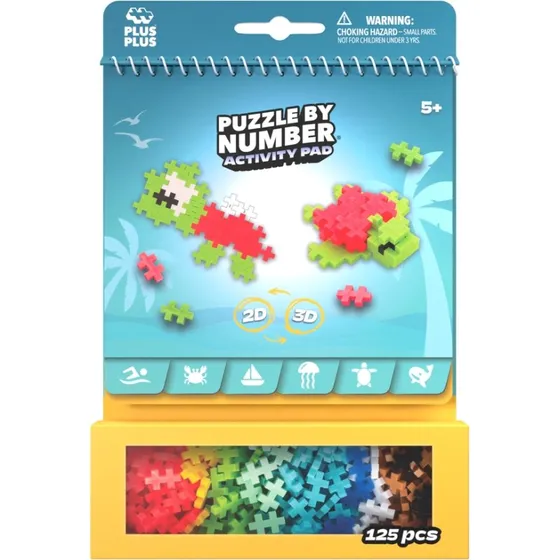 Plus-Plus Activity Pad Ocean – 12 aktiviteter i 2D & 3D