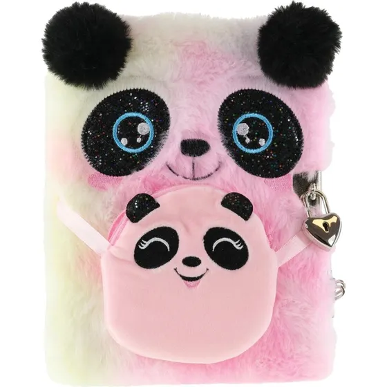 TINKA Dagbog Plys Panda med Hjertelås