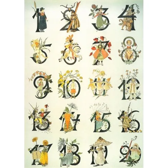 Ottilia Adelborg Blomstertal Plakat 50x70 cm