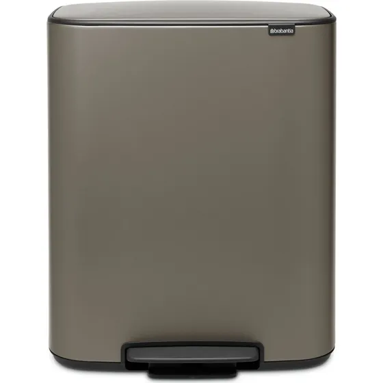 Brabantia Bo Pedalspand 2 x 30 L Platinum