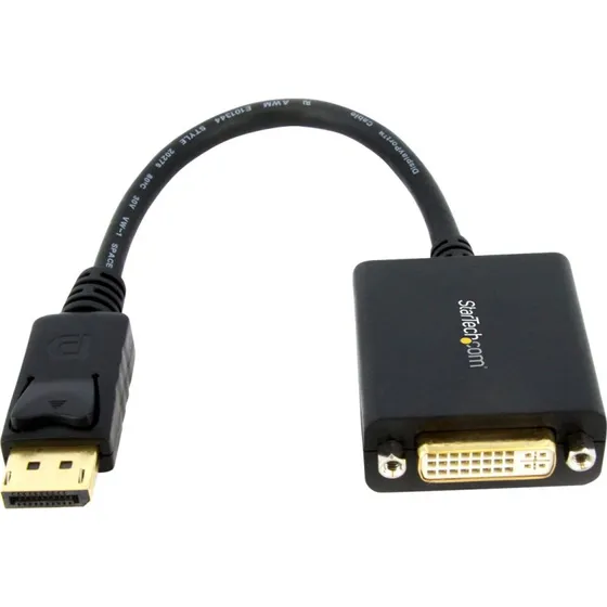 StarTech DP2DVI2 DisplayPort til DVI-D Adapter, Sort, 15,2 cm