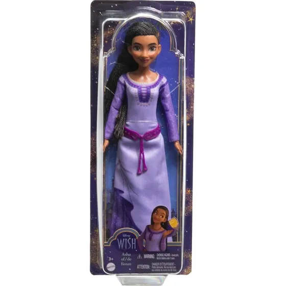 Disney Wish Asha Core Dukke, 5-artikuleret, med flettede hår og aftageligt outfit