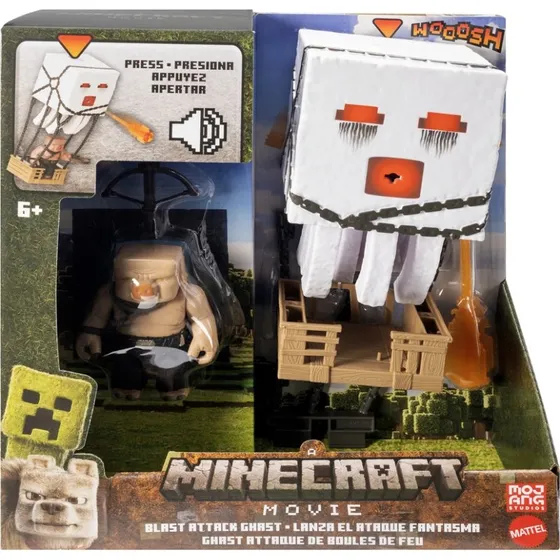 Minecraft Movie - Blast Attack Ghast - Figur med lys og lyd