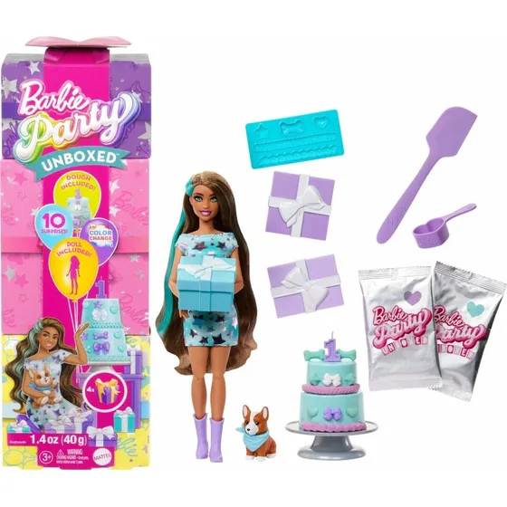 Barbie Party Unboxed Dukke - Multifarvet
