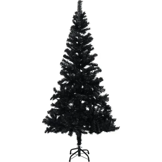 vidaXL Kunstigt Juletræ 120 cm Sort PVC med Stålfod