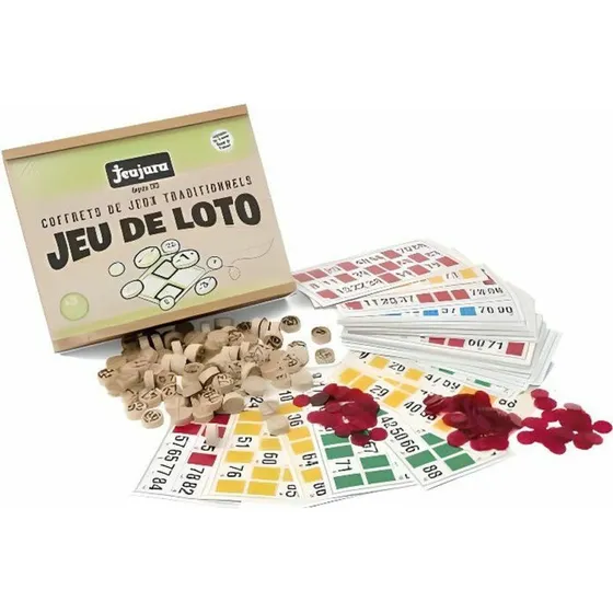 Jeujura Bingo Loto Game Multifarvet Træ (18 cm)